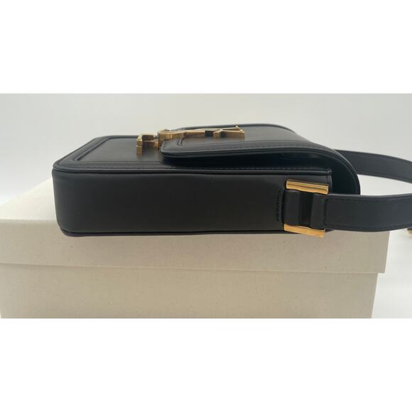 $2100 SAINT LAURENT YSL BLACK MINI UNISEX LEATHER PHONE BAG AUTHENTIC! - Picture 9 of 16